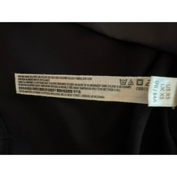 Intimately Free People Tongue Tied Black Satin Mini Dress W/ Lace-Up Back Size X - Picture 5 of 9